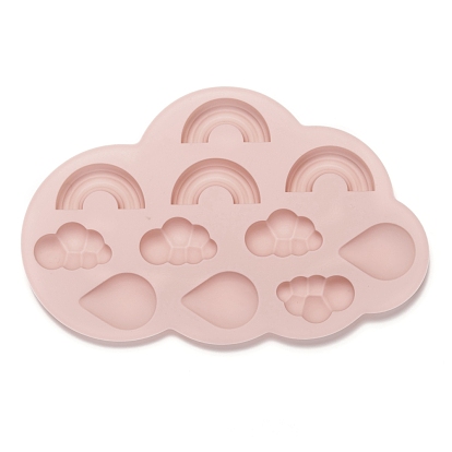Rainbow & Cloud & Teardrops Silicone Molds, Food Grade Molds, For DIY Cake Decoration, Chocolate, Candy, UV Resin & Epoxy Resin Craft Making