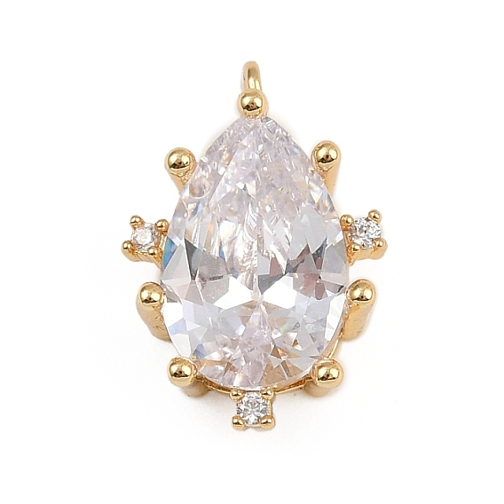 Латунные микро проложить кубического циркония подвески, слеза