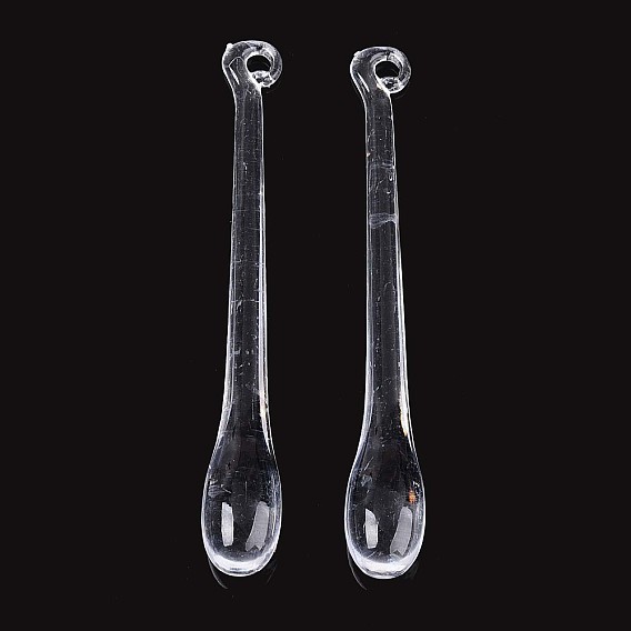 Прозрачные пластиковые большие подвески, слеза