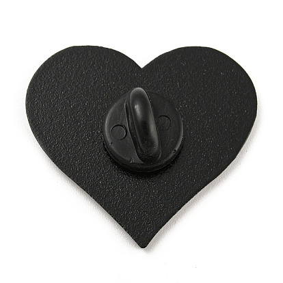 Gothic Sexy Butt Heart Shaped Enamel Pins, Halloween Brooch, for Backpack Clothes