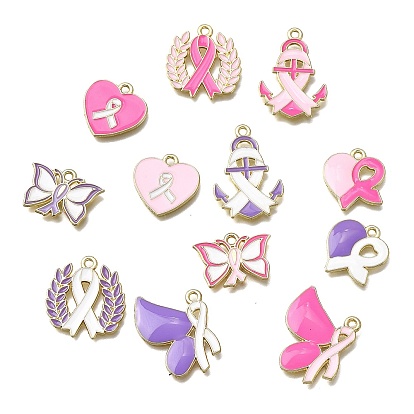 Подвески из эмали и сплава, золотые, осведомленности ленты