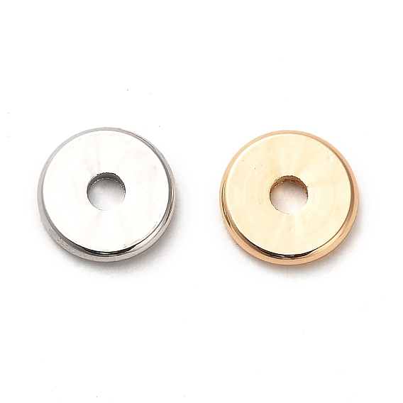 Spacer бисер латунные, без кадмия, без никеля и без свинца, Плоский круглый / диск