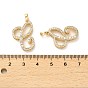 Brass Micro Pave Cubic Zirconia Pendants, Long-Lasting Plated, Symbol
