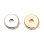 Spacer бисер латунные, без кадмия, без никеля и без свинца, Плоский круглый / диск