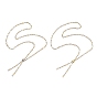2Pcs Adejustabel Two Tone 304 Stainless Steel Oval Link Chains Necklace Making, Figaro Chains, with 304 Stainless Steel Lobster Claw Clasps, Rings and Ends Chains