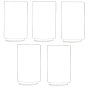 Acrylic Craft Blank Photo Frame Stand, Rectangle Acrylic Sign Holders, with Round Base