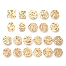 Golden Tone Wax Seal Brass Stamp Heads, for Wax Seal Stamp, Halloween Day Series