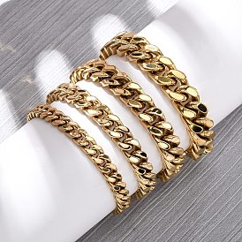 304 браслеты-цепочки из нержавеющей стали для унисекс, ионное покрытие (ip)