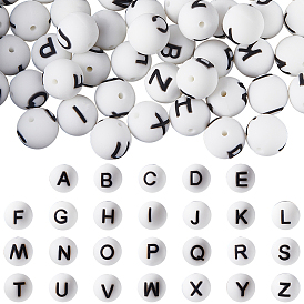 2 наборы силиконовых бусин, круг с буквами 26