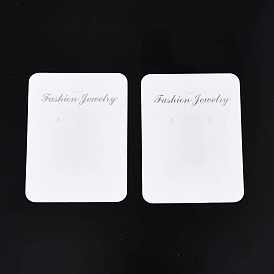 Cardboard Jewelry Display Cards, for Necklaces, Jewelry Hang Tags, Rectangle with Word Fashion Jewelry