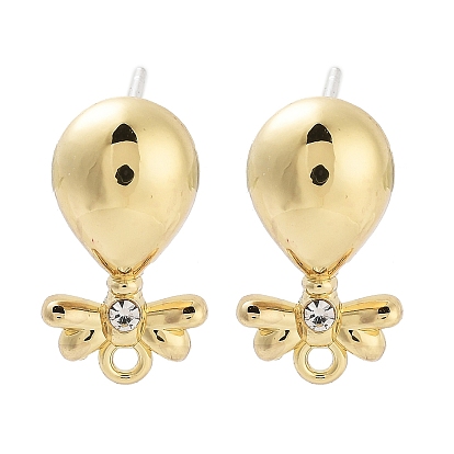 Сплав стеклянный гвоздик серьги фурнитура, бабочка