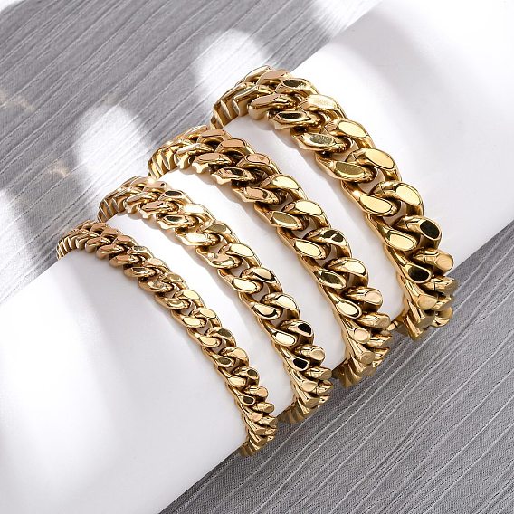 304 браслеты-цепочки из нержавеющей стали для унисекс, ионное покрытие (ip)