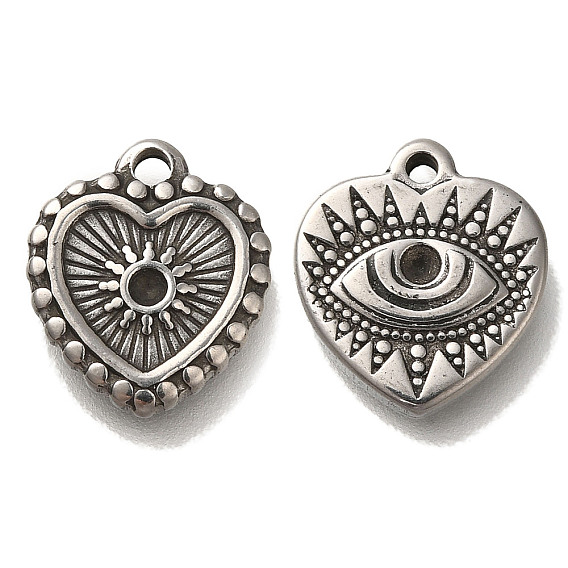 304 Настройки горный хрусталь из нержавеющей стали кулон, сердце