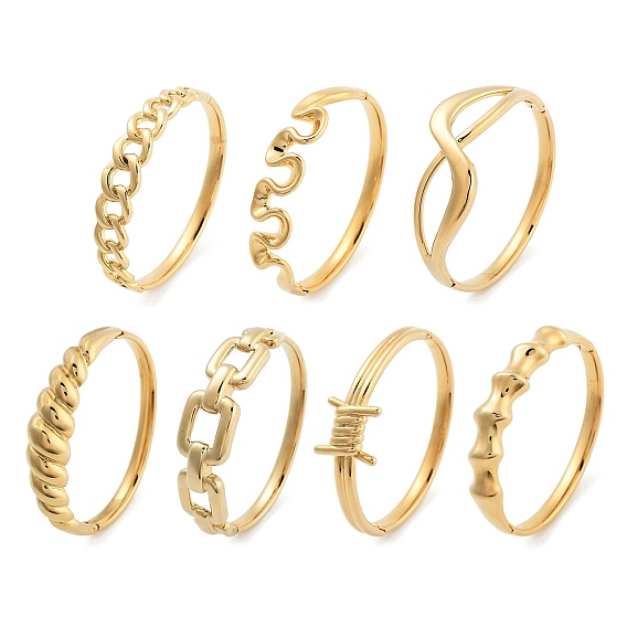 Ионное покрытие (IP) 304 шарнирные браслеты из нержавеющей стали для женщин