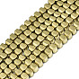 Electroplate Non-magnetic Synthetic Hematite Beads Strands, Square