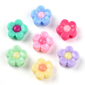 Непрозрачные акриловые бусины, цветок