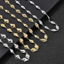 304 ожерелья из нержавеющей стали с цепочкой в виде божьей коровки для женщин и мужчин, ионное покрытие (ip)