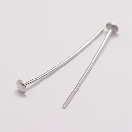 925 épingles à tête plate en argent sterling