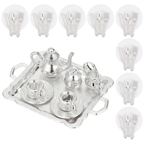 Miniature Plastic Tableware, Knife & Spoon & Fork, Resin Dish, Tableware Set