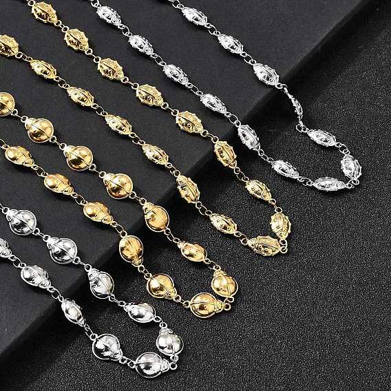 304 ожерелья из нержавеющей стали с цепочкой в виде божьей коровки для женщин и мужчин, ионное покрытие (ip)