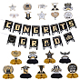 3Bags 3 Styles Graduation Season Paper Hanging Banners for Party Decorations, with Jute Rope