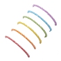 6 PCS Rainbow Style Bear Shape Acrylic Beaded Bracelets Set for Children, with Glass Seed Beads