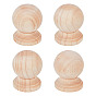Wood Ball Display Decorations, Unfinished Wood, for Headboard Decoration