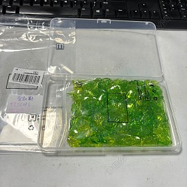 196pcs 100g pendentifs en acrylique transparent, feuille