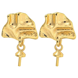 Rack Plating Brass Studs Earrings Finding, Cadmium Free & Lead Free