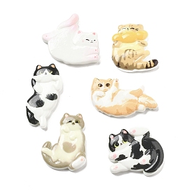Непрозрачные кабошоны из смолы, кошка