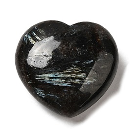 Natural Glaucophane Palm Stones, Healing Stone, Heart