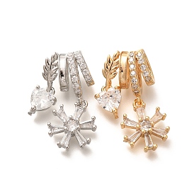 Латунные микро проложить кубического циркония подвески, без кадмия, без никеля и без свинца, 