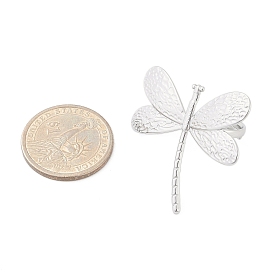 Антикоррозийные 304 открытые манжетные кольца из нержавеющей стали в форме стрекозы, Кольца для женщин