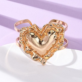 Браслеты-манжеты из сплава и железа для женщин, сердце шар