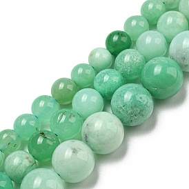 Grade AA Natural Chrysoprase Beads Strands, Round