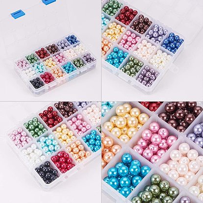Eco-Friendly Dyed Glass Pearl Round Beads