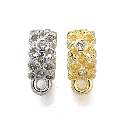 Латунь с трубчатыми дужками из кубического циркония, без кадмия, без никеля и без свинца, цветок