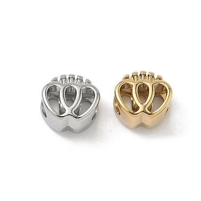 304 из нержавеющей стали европейские шарики, бусины с большим отверстием, двойное сердце и корона, полый