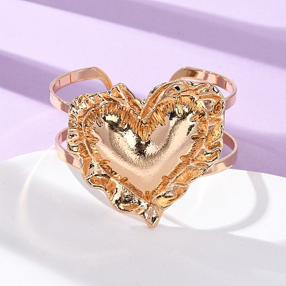 Браслеты-манжеты из сплава и железа для женщин, сердце шар