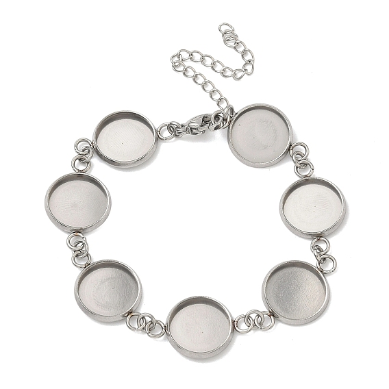 304 изготовление браслетов из нержавеющей стали, с круглым подносом, плоско-круглые, не тускнеет