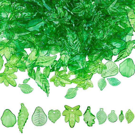 500 шт 10 стили прозрачные акриловые подвески, лист