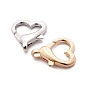 Heart Zinc Alloy Lobster Claw Clasps
