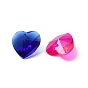 Romantic Valentines Ideas Glass Charms, Faceted Heart Charms