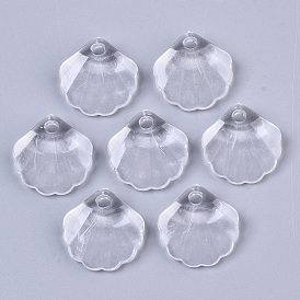 Transparent Acrylic Pendants, Faceted, Shell Shape