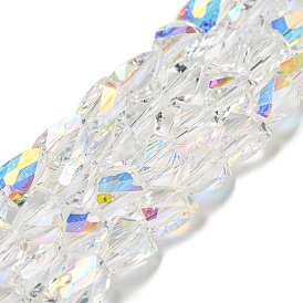Verre imitation perles de cristal autrichien, facette, triangle