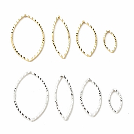 Brass Linking Rings, Long-Lasting Plated, Cadmium Free & Lead Free, Horse Eye