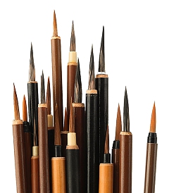 Bamboo Chinese Calligraphy Drawing Brush Pen, with Weasel Brush Hair, Drawing Line Pen for Beginners