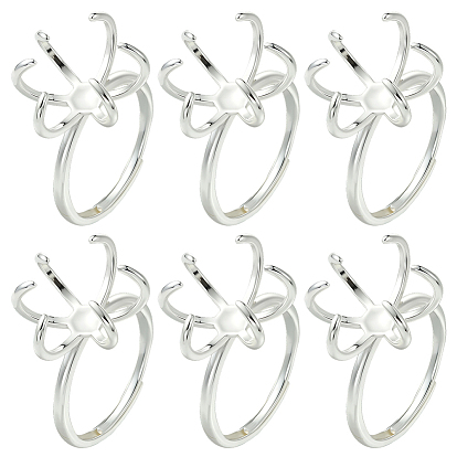 6шт. регулируемые латунные кольцевые компоненты, 6 настройки когтей