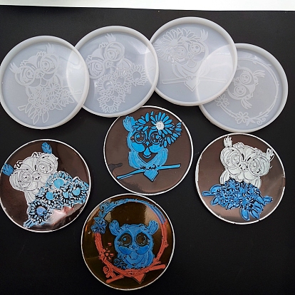 Силиконовая форма для подставок своими руками, формы для литья смолы, для уф-смолы, изготовление изделий из эпоксидной смолы, белые