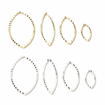 Brass Linking Rings, Long-Lasting Plated, Cadmium Free & Lead Free, Horse Eye